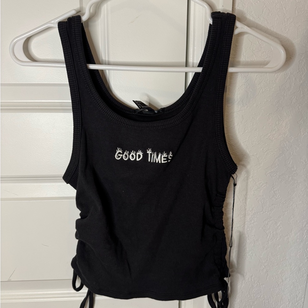 Forever 21 Tank Top with 'Good Times' Graphic
